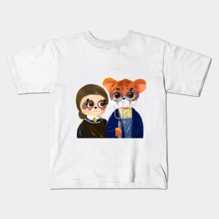 staring at handsome tiger gothic with no background Kids T-Shirt